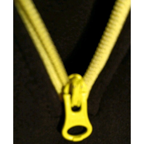 Puma Sport Lifestyle 1/4 Zip Pullover Jacket Size LG Black Thumb Hole Longsleeve - Picture 7 of 14